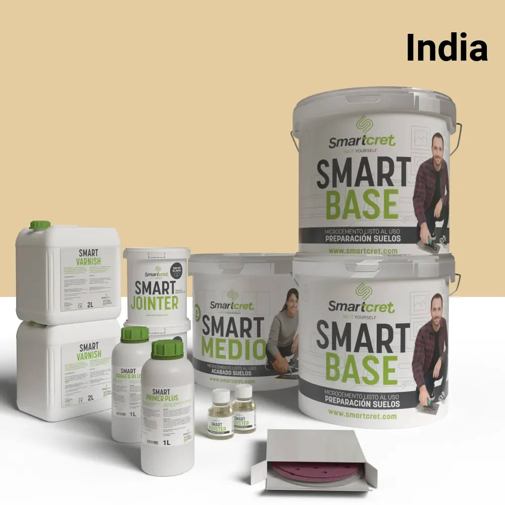 Kit de microcemento para suelos de cocina con azulejos de 16 m²-18