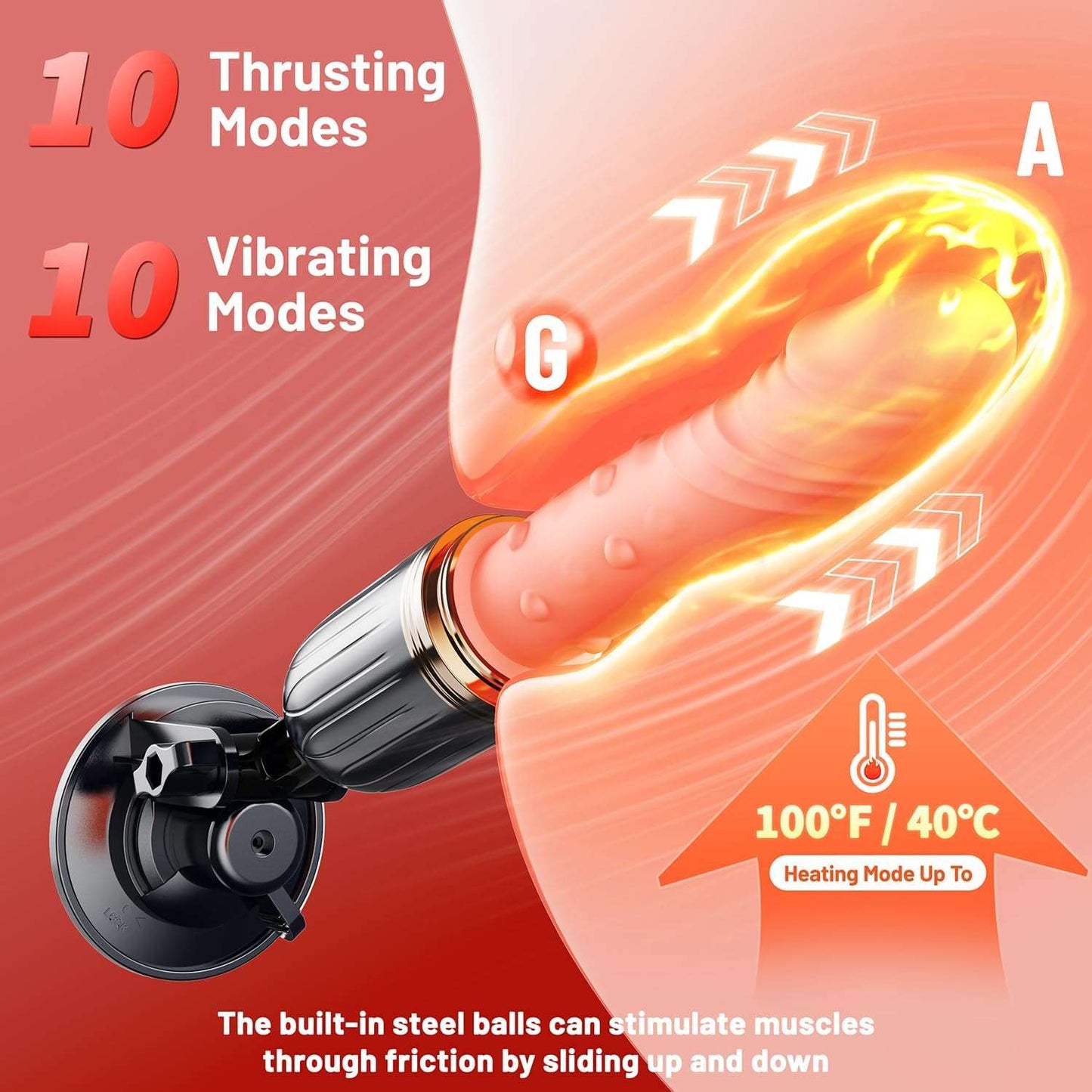 Interactive Thrusting Dildo with Remote Control-2