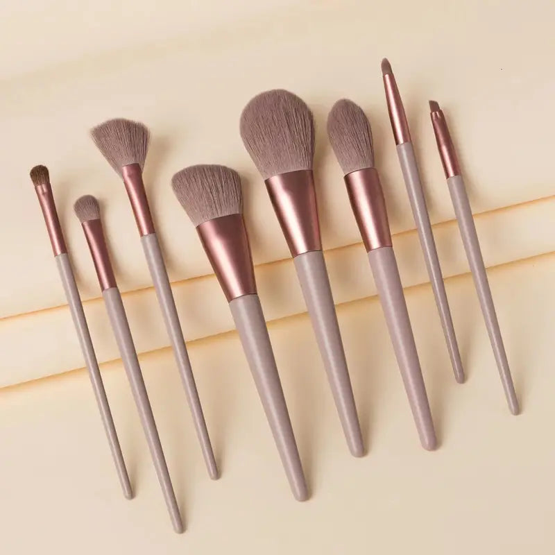 8-Piece Professional Cruelty-Free Makeup Brushes Set