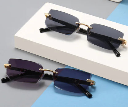 Women's Rimless Jelly Color Fashion Sunglasses