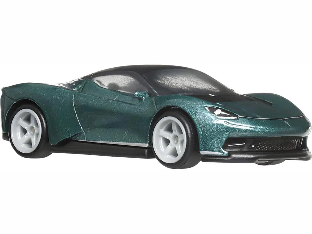 Automobili Pininfarina Battista Green Metallic with Black Top "Euro Speed" Series Diecast Model Car by Hot Wheels-1