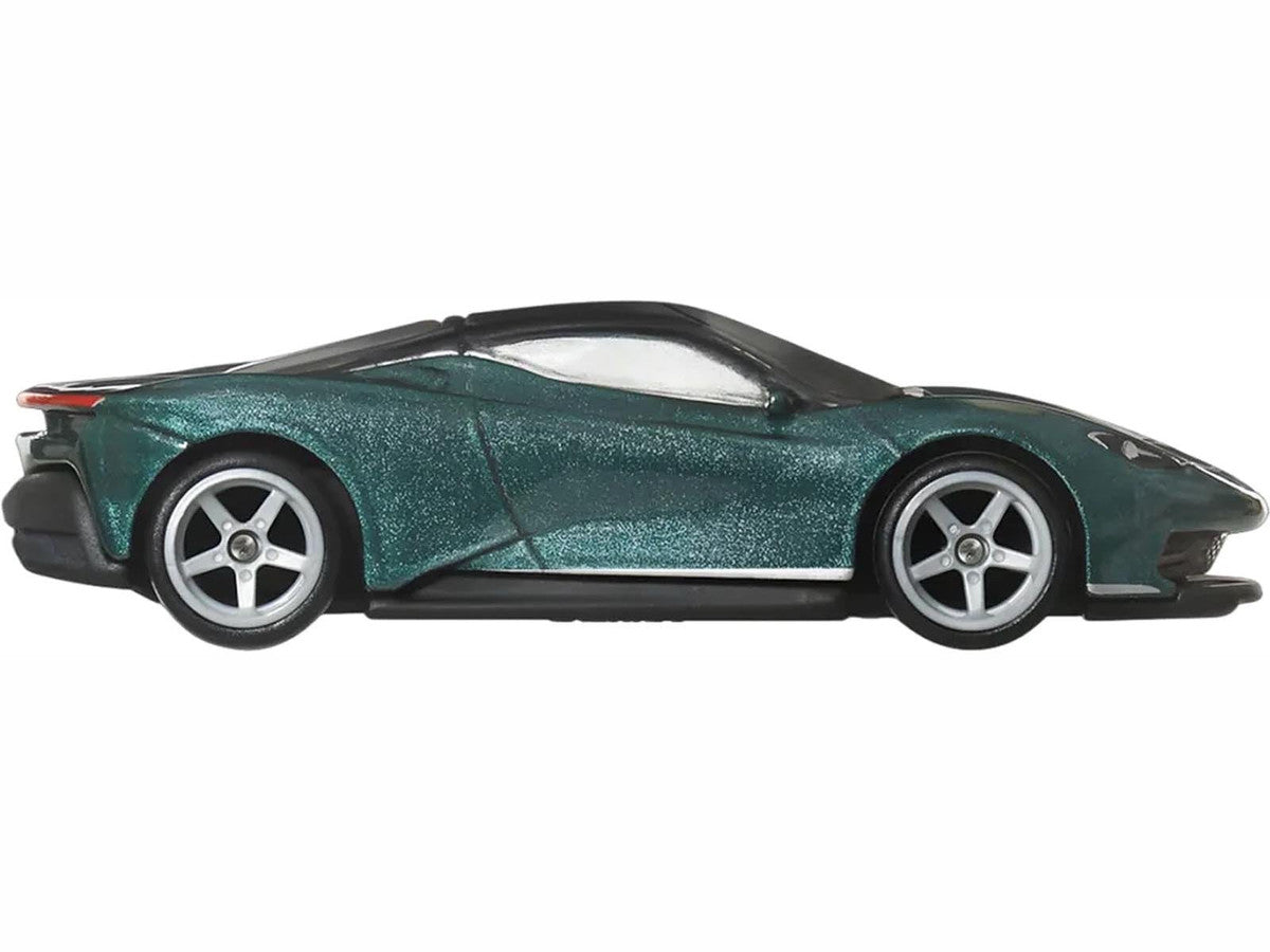 Automobili Pininfarina Battista Green Metallic with Black Top "Euro Speed" Series Diecast Model Car by Hot Wheels-2