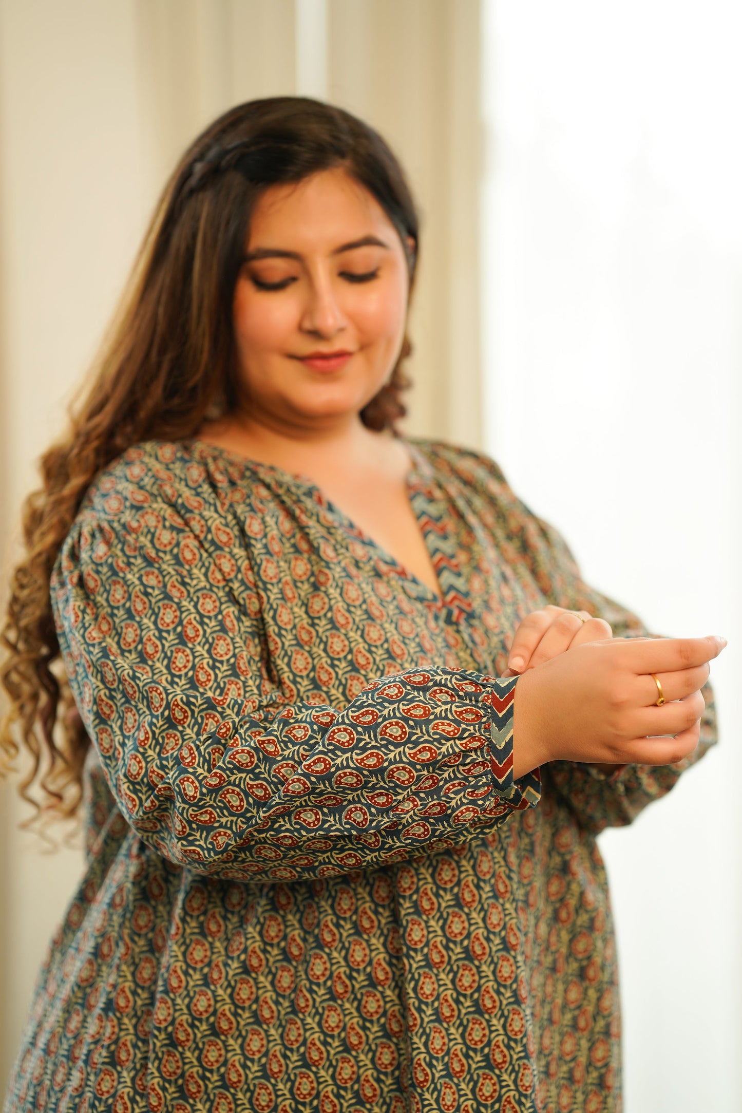 Bagru Printed Cotton Short Top-2