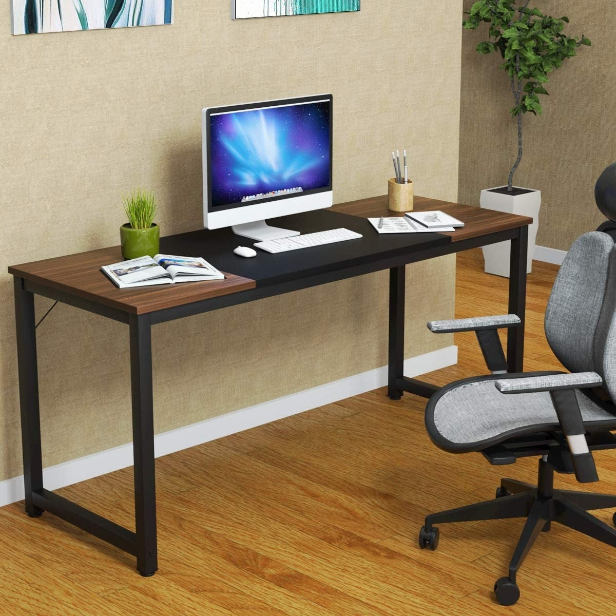 63 Inch Study Writing Desk for Home Office Bedroom-2