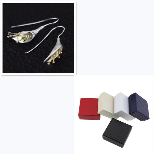 Long Floral Earrings in Luxury Gift Box