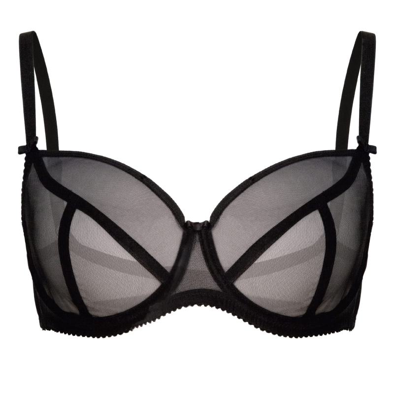 Sheer See Through Full Figure Bra Janette-2