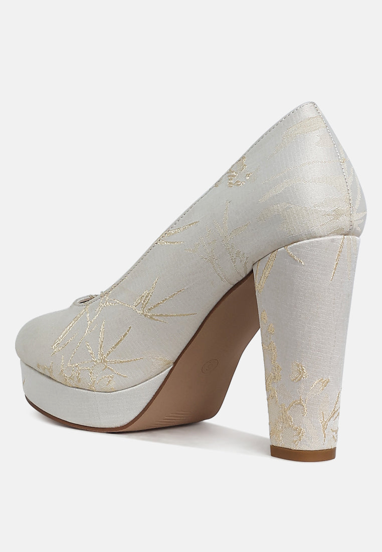 Jastour Platform Block Heel Pumps-3