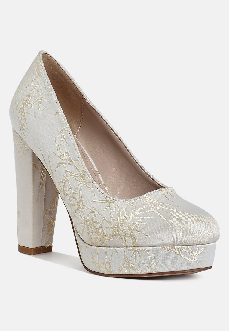 Jastour Platform Block Heel Pumps-2