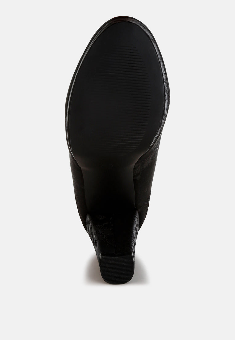 Jastour Platform Block Heel Pumps-1