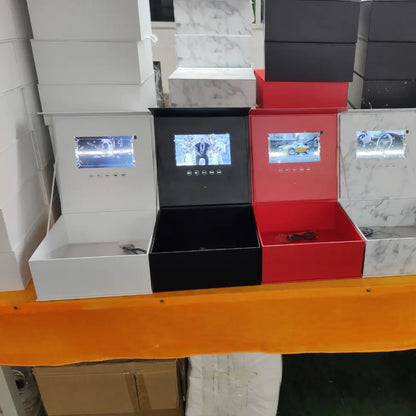 7-Inch LCD Video Box with Marble Design Gift Box