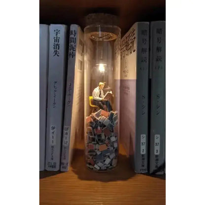 Creative Test Tube Figurine for Book Lovers' Decor