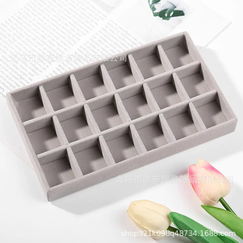 Velvet Jewelry Organizer Tray