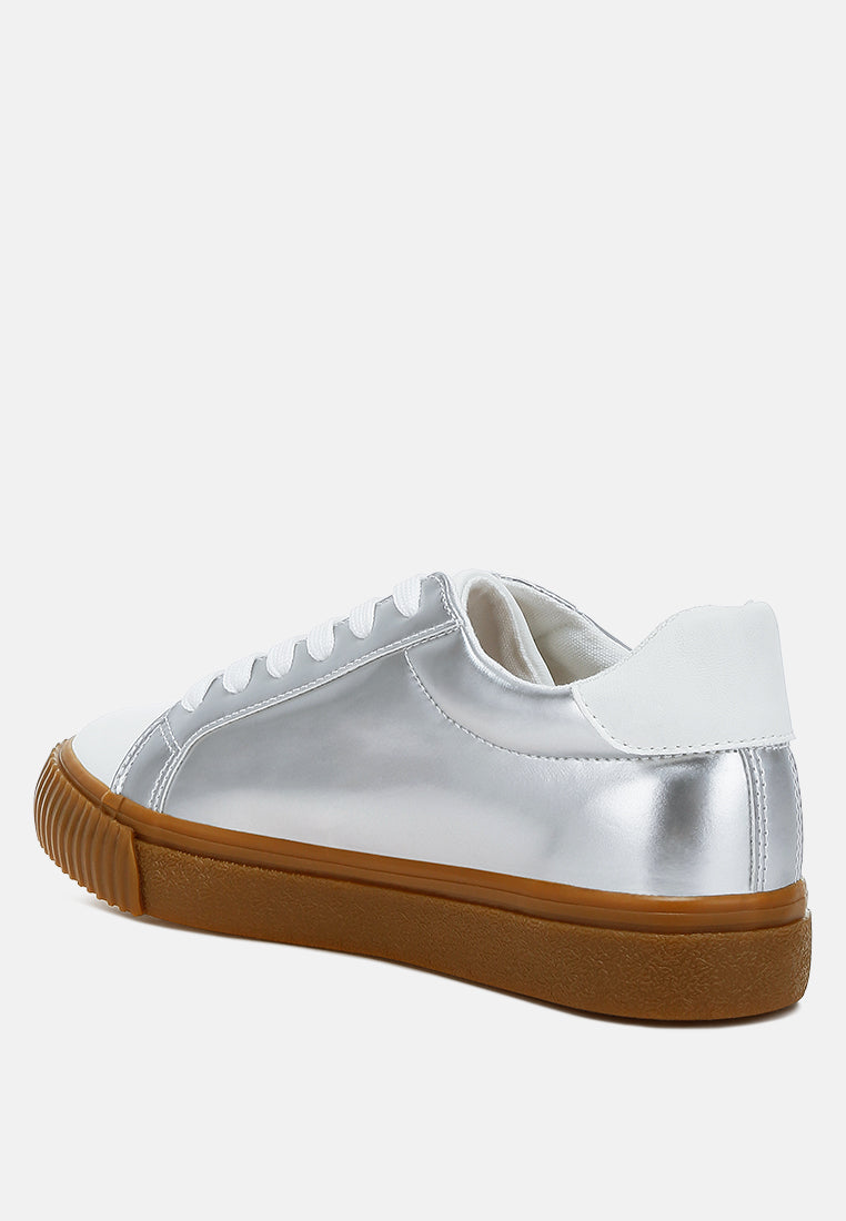 Jumping jacks Metallic Faux Leather Star Sneakers-1