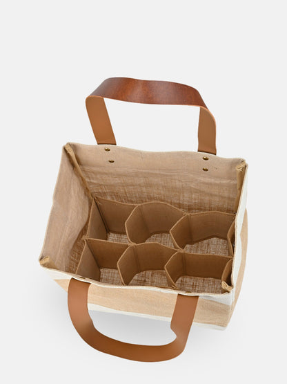 Jute 2-in-1 Convertible Beverage Tote-3