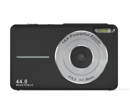 HD Mini Digital Camera for Students and Kids, 44MP, 1080P, 2.4" Screen, 16X Zoom, Rechargeable