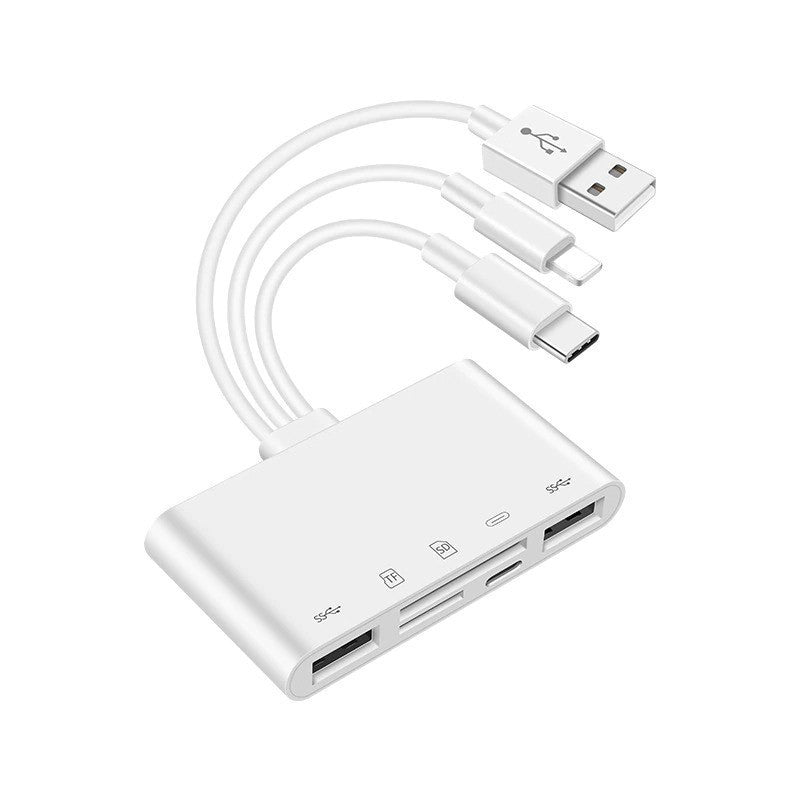 Multifunkcionális kártyaolvasó, háromféle USB adatkábellel-5