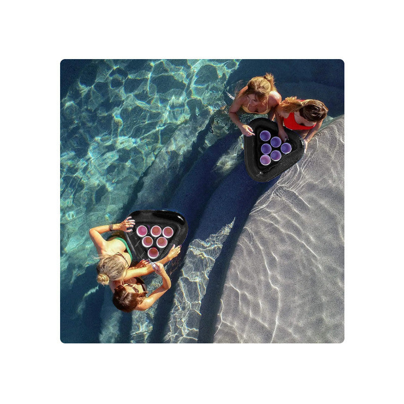 Felfújható háromszög sapkás sörpong játék-3