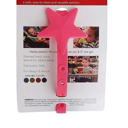 Silicone Star Pacifier Chain and Stroller Hook Organizer
