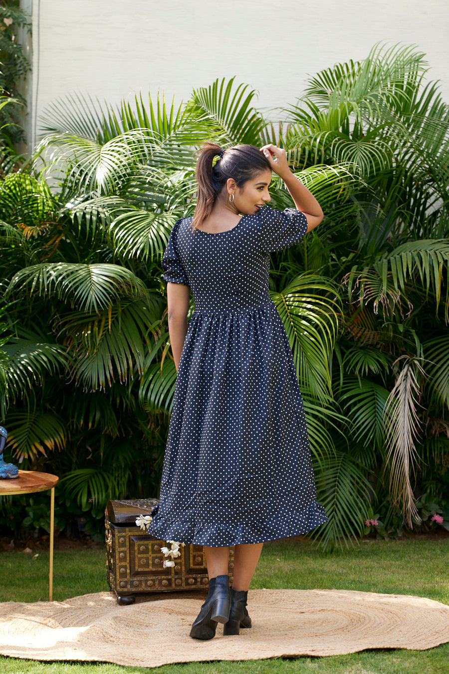 Black Polka Tiered Maxi-2