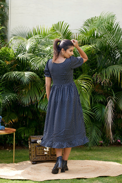 Black Polka Tiered Maxi-2