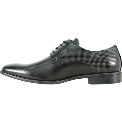 BRAVO Men Dress Shoe KING-7 Oxford Shoe BLACK - Medium and Wide Width-4
