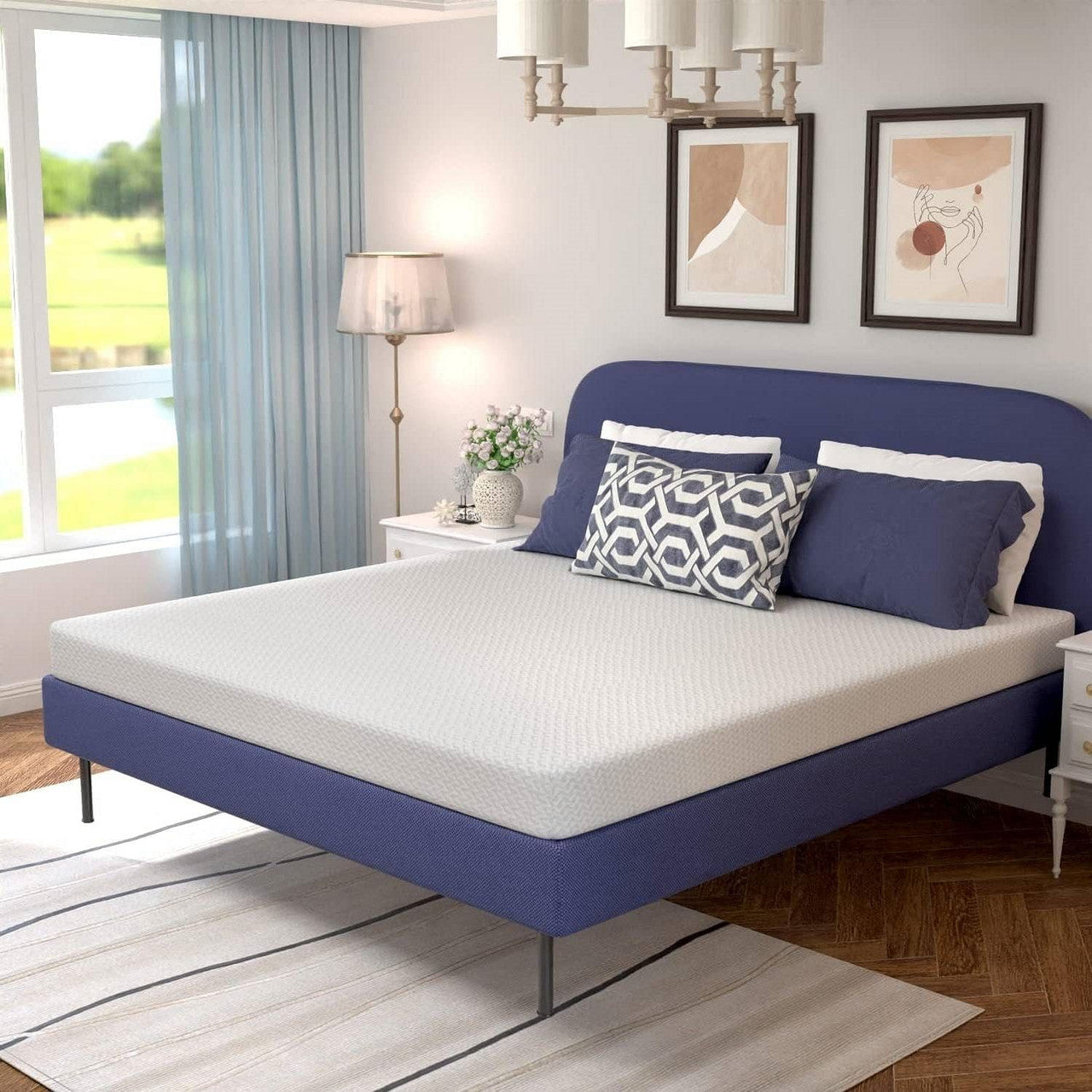 King size 6-inch Thick Medium Firm Cool Gel Memory Foam Mattress-2