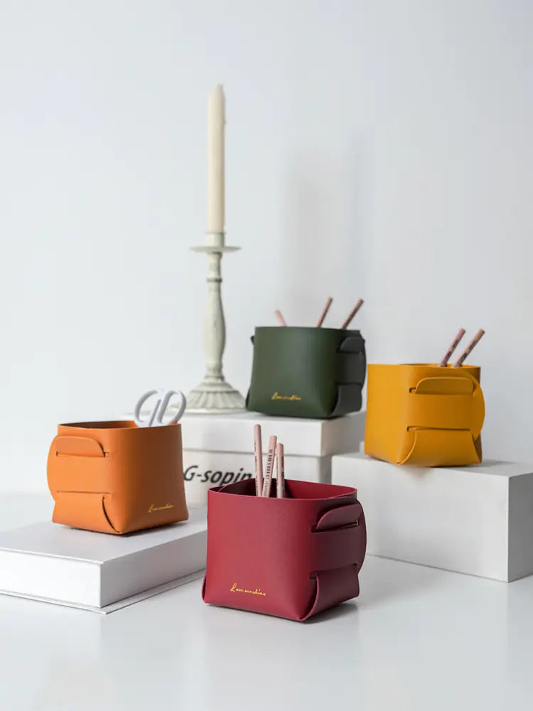 Desktop Storage Basket for Pens, Earphones, and Cosmetics