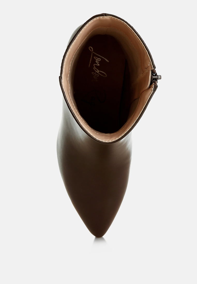 Kaira Metallic Accent Heel High Ankle Boots-2