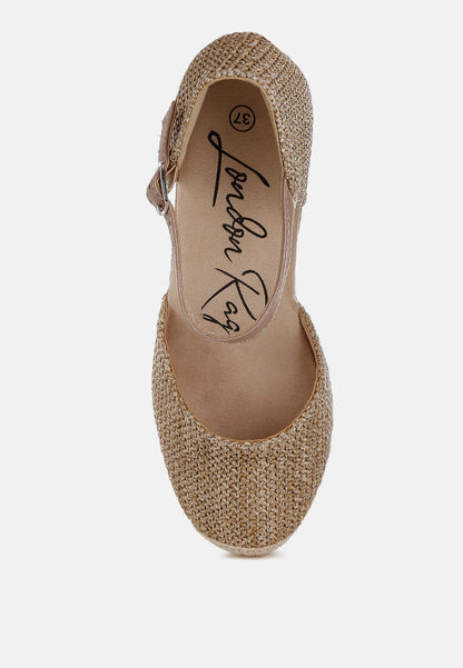 Kalista Raffia Woven Wedge Sandals-4