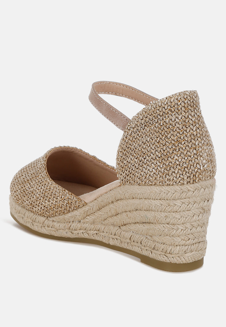 Kalista Raffia Woven Wedge Sandals-3