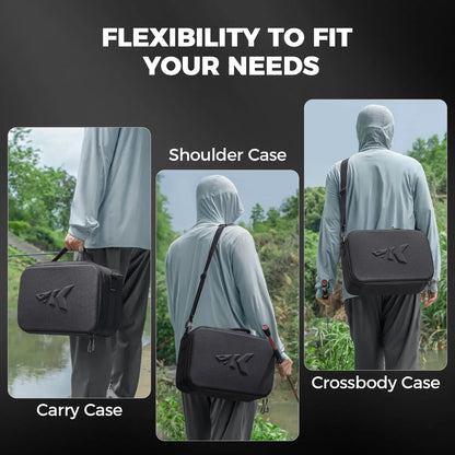 Fishing Tackle Reel Case with Shockproof Dividers-4