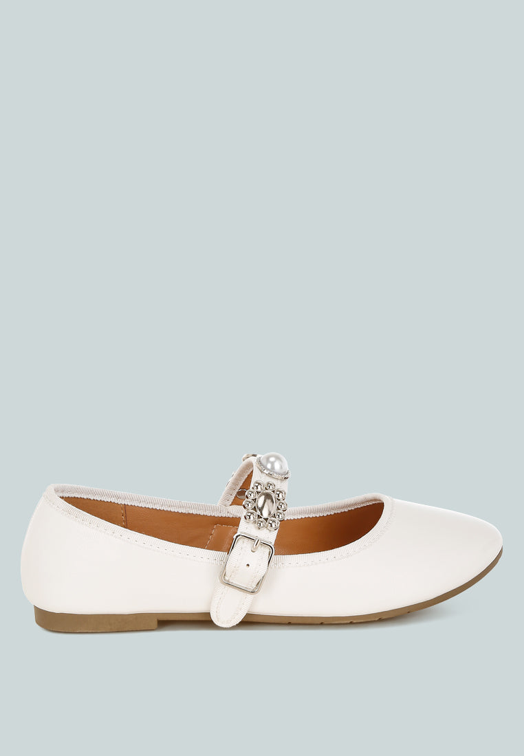 Kavana Charms Embellished Flat Mary Janes-0