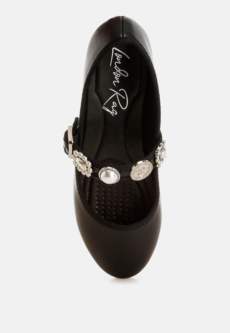 Kavana Charms Embellished Flat Mary Janes-1