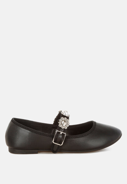 Kavana Charms Embellished Flat Mary Janes-5