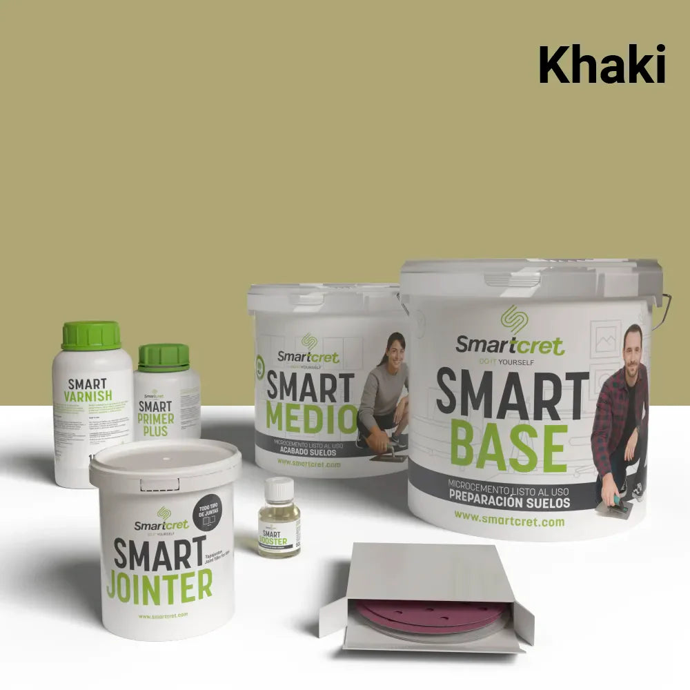 Kit de microcemento para suelos de cocina con azulejos de 4m²-23