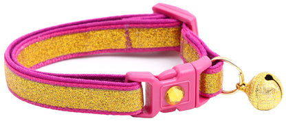 Gold Glitter Breakaway Cat Collar-8