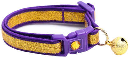 Gold Glitter Breakaway Cat Collar-7