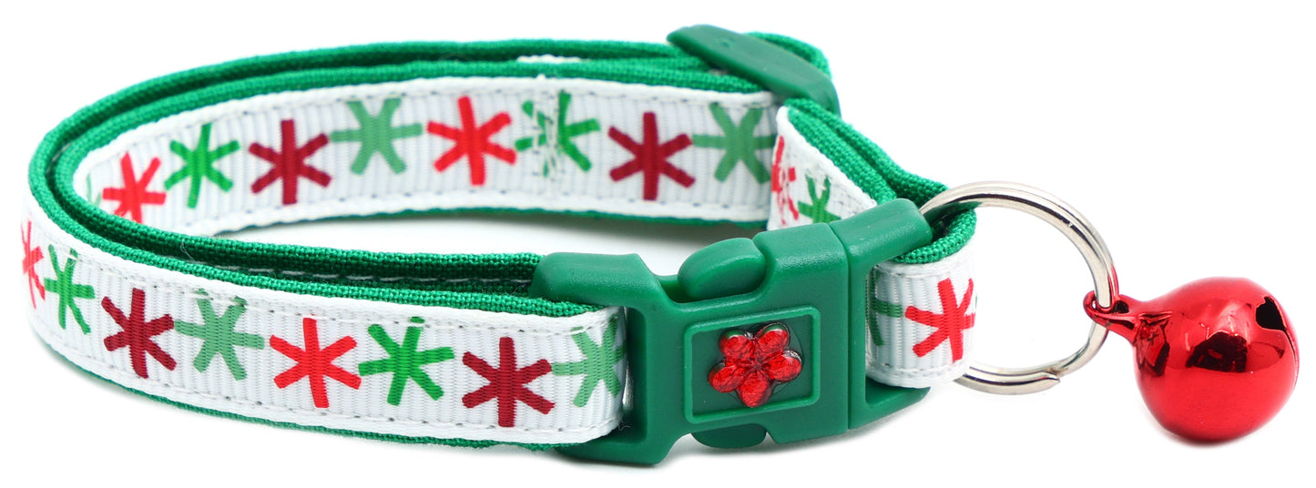 Asterisk Snowflakes Cat Collar-5