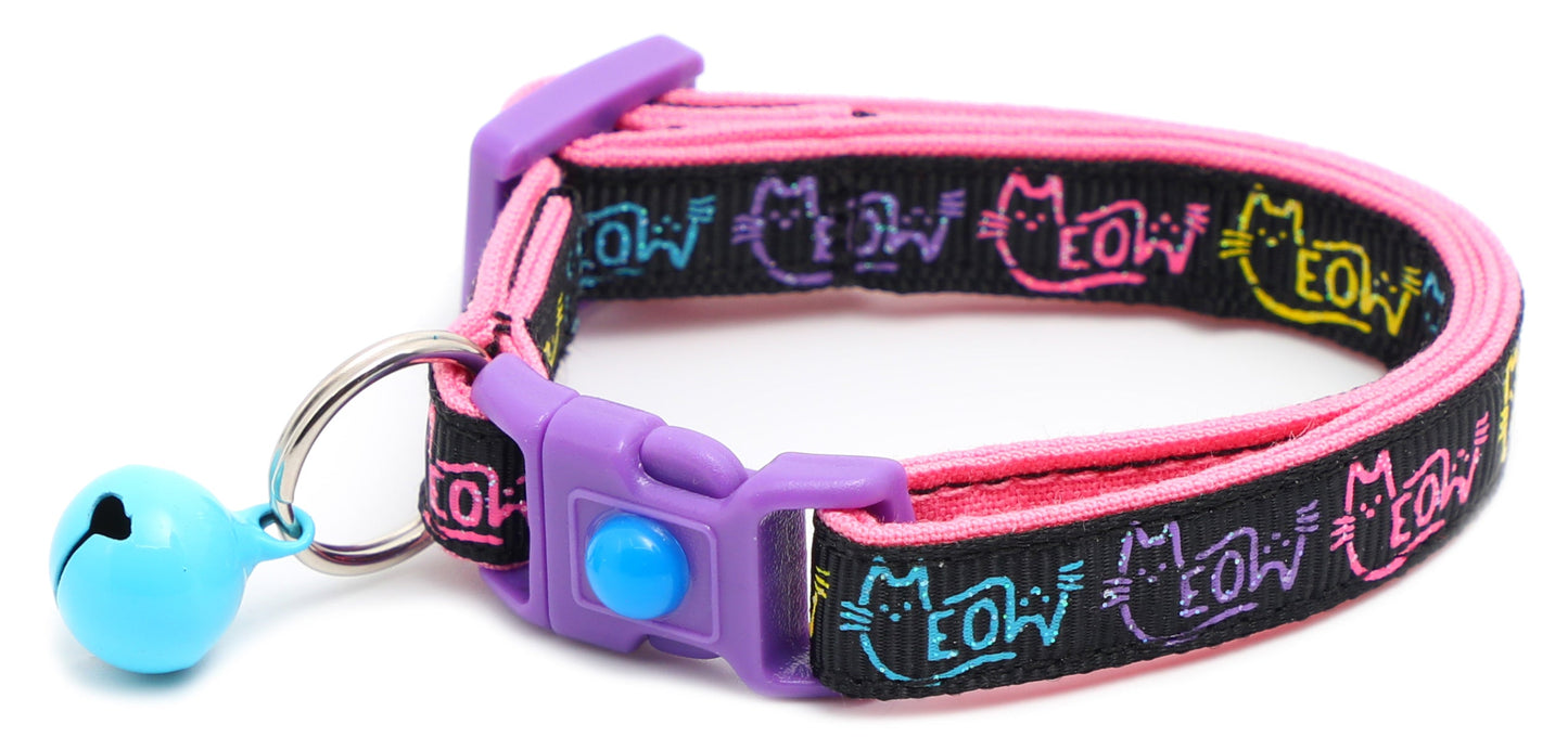 Colorful Meow Breakaway Cat Collar-23
