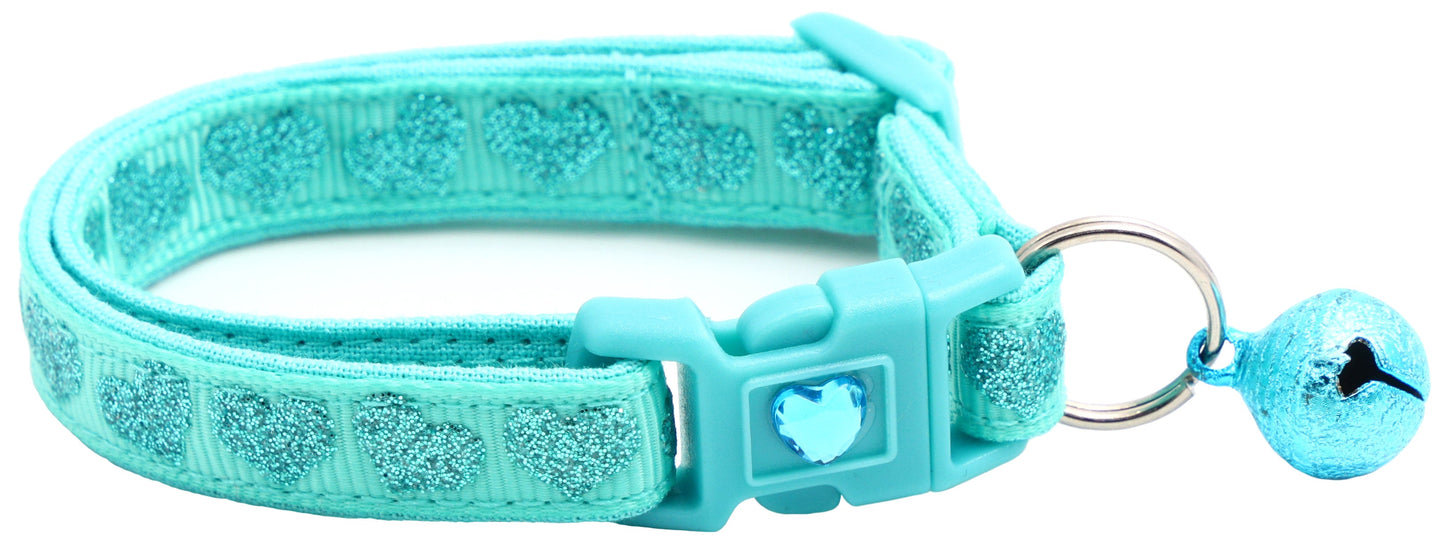 Glitter Hearts Breakaway Cat Collar-5
