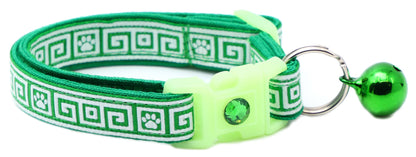 Greek Key Breakaway Cat Collar-44