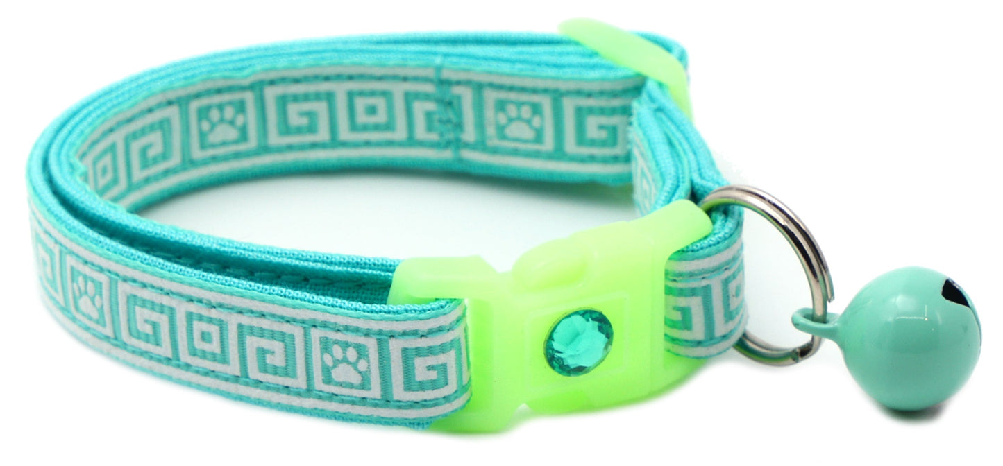 Greek Key Breakaway Cat Collar-40