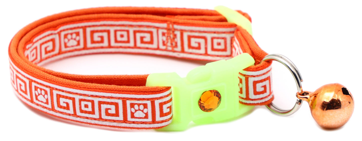 Greek Key Breakaway Cat Collar-39