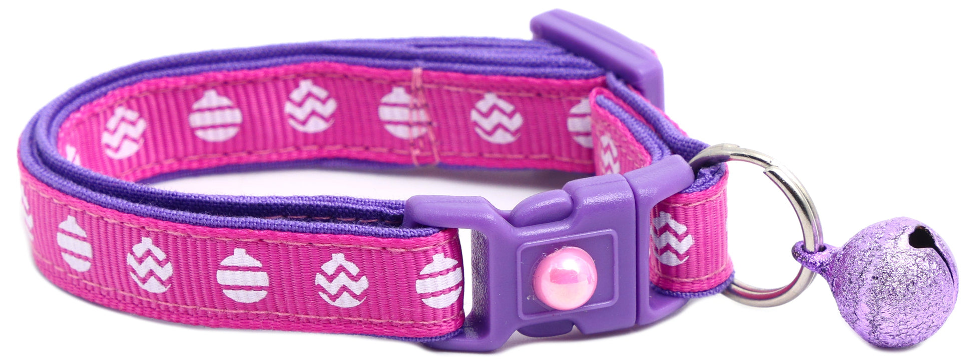 Christmas Ornaments on Pink Cat Collar-5