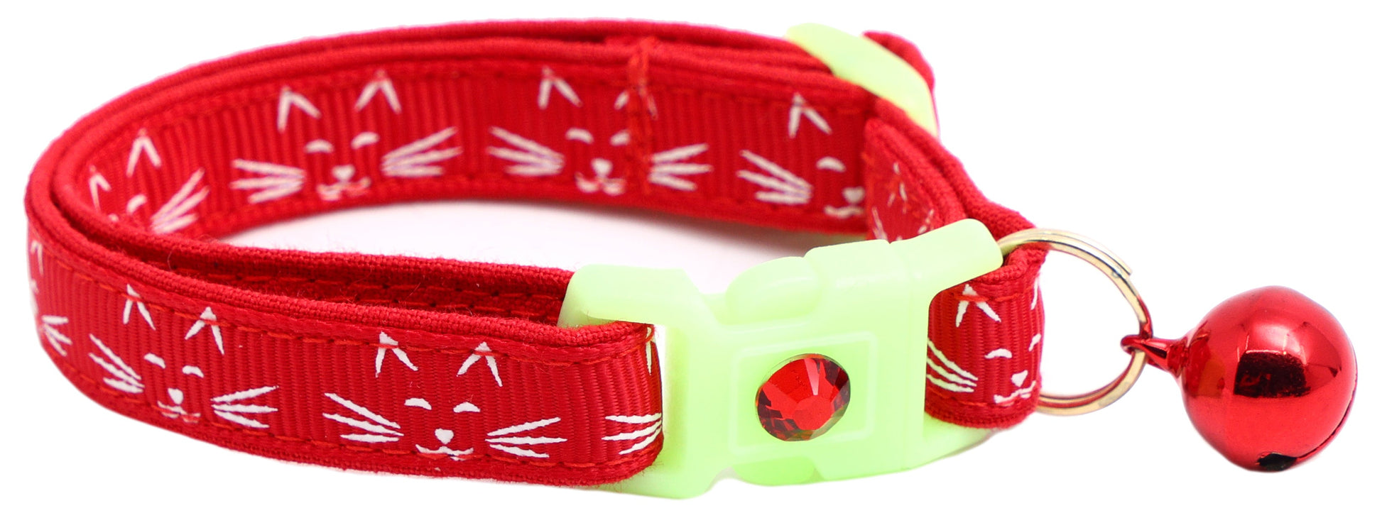 Glowing Cat Faces Breakaway Cat Collar-19