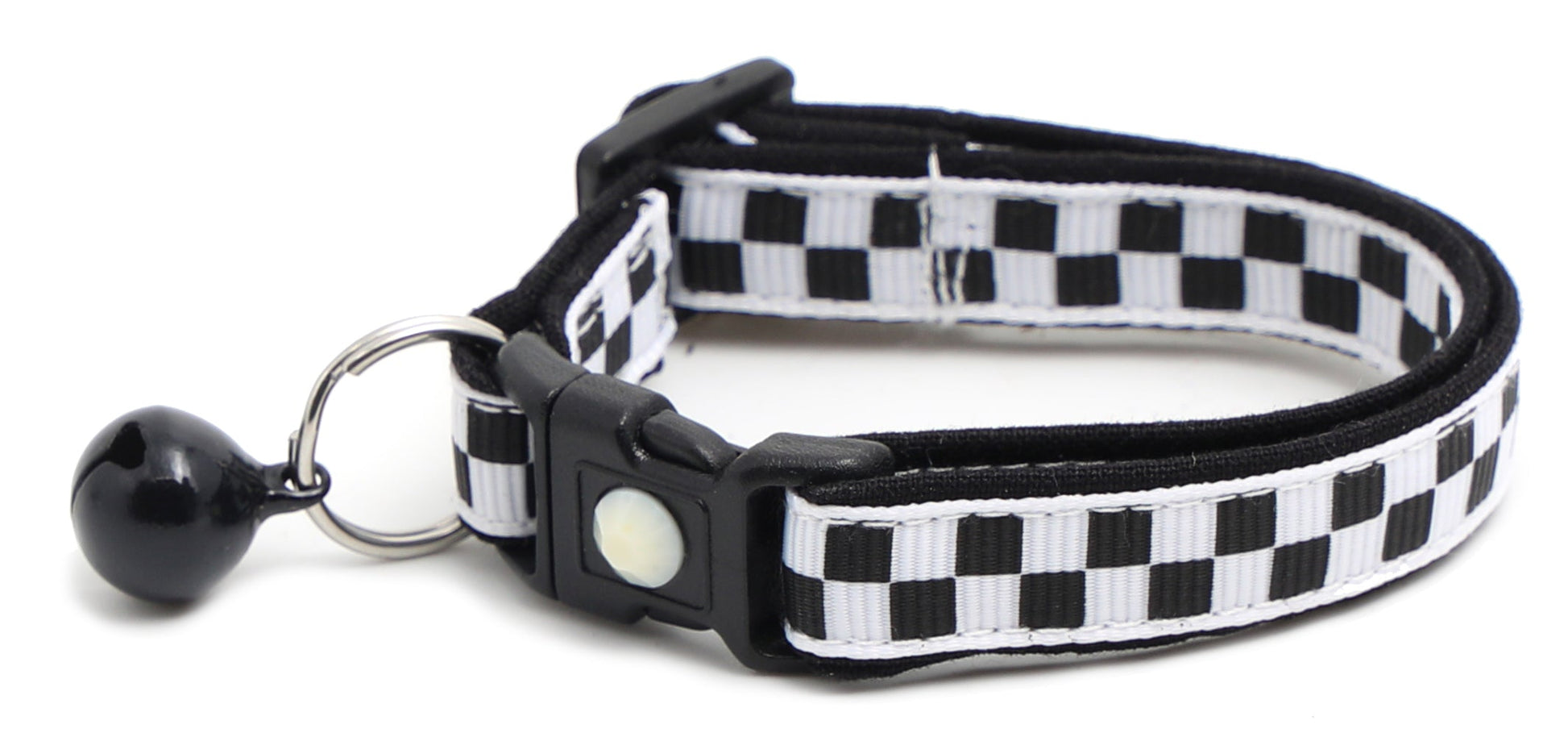 Black and White Checks Cat Collar-0