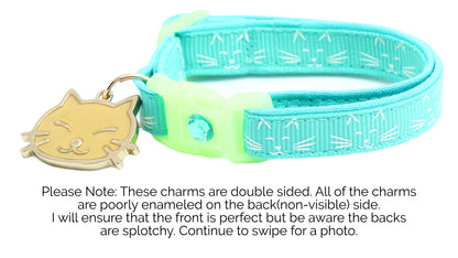 Glowing Cat Faces Breakaway Cat Collar-20