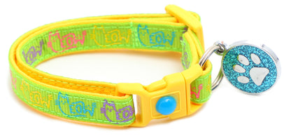 Colorful Meow Breakaway Cat Collar-27