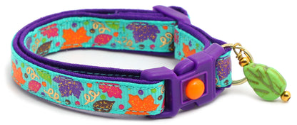 Fancy Fall Leaves Breakaway Cat Collar-12