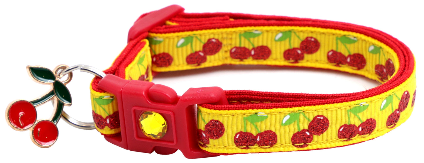 Cherries Breakaway Cat Collar-12